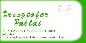 krisztofer pallai business card